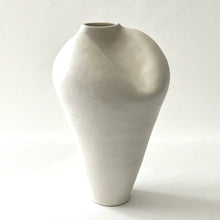 Load image into Gallery viewer, White dimple vase tall