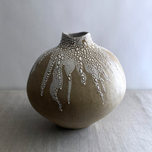 Load image into Gallery viewer, Crackle glaze coil pot
