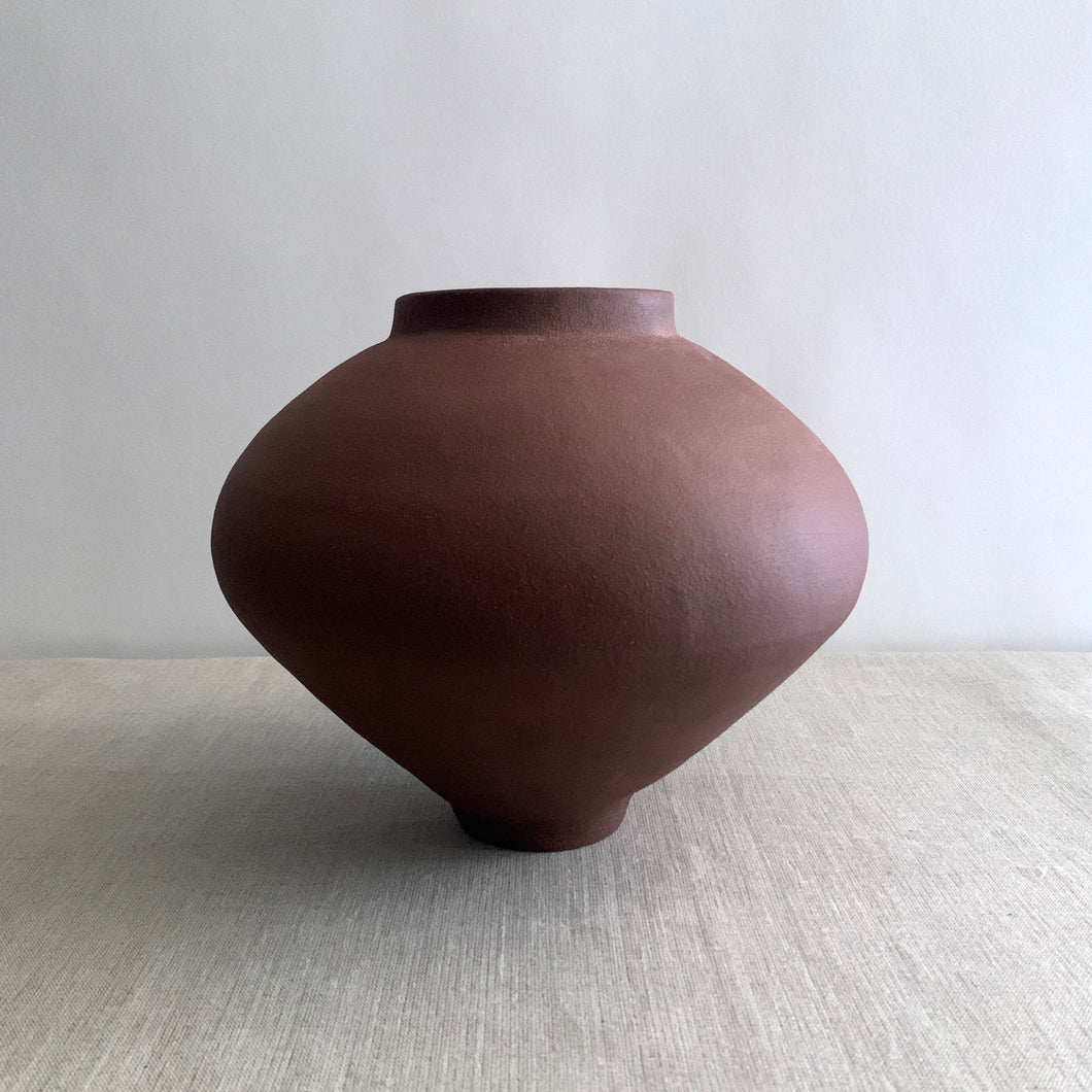Red clay coil pot 001