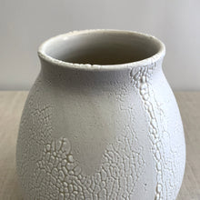 Load image into Gallery viewer, White crackle glaze vase
