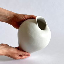 Load image into Gallery viewer, White matte coil pot vase
