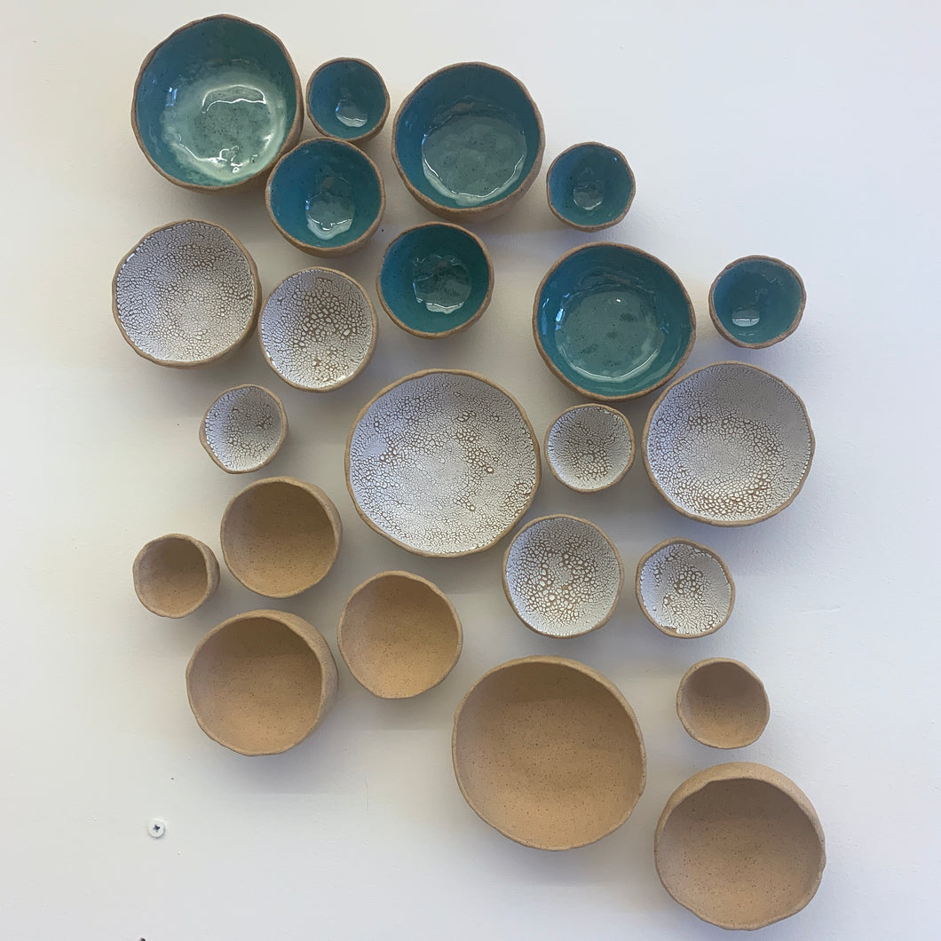 Shoreline ceramic bowl wall art